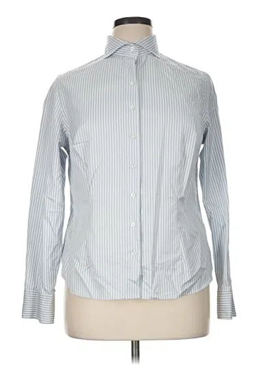Pre-owned Paul Stuart Long Sleeve Button Down Shirt In Blue