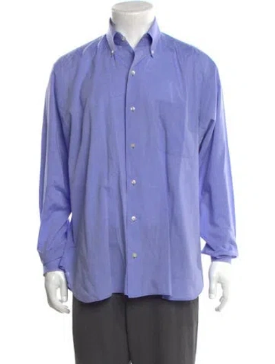 Pre-owned Paul Stuart Long Sleeve Dress Shirt In Blue