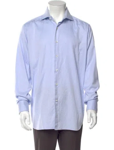 Pre-owned Paul Stuart Long Sleeve Dress Shirt In Blue