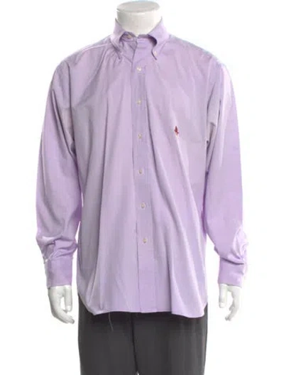 Pre-owned Paul Stuart Long Sleeve Dress Shirt In Purple