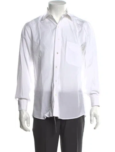 Pre-owned Paul Stuart Long Sleeve Dress Shirt In White