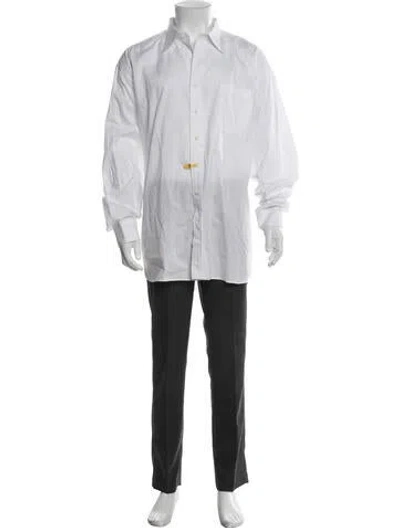 Pre-owned Paul Stuart Long Sleeve Dress Shirt In White