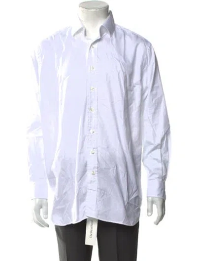 Pre-owned Paul Stuart Long Sleeve Dress Shirt In White