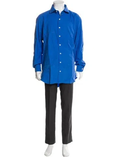 Pre-owned Paul Stuart Long Sleeve Shirt In Blue