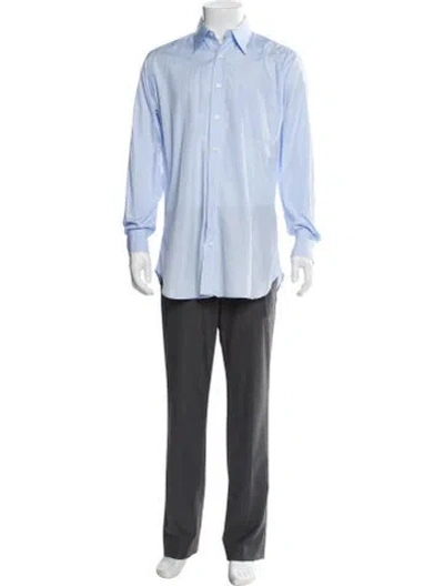 Pre-owned Paul Stuart Long Sleeve Shirt In Blue