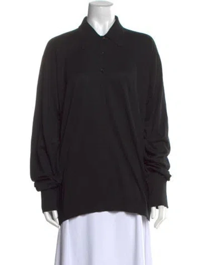 Pre-owned Paul Stuart Long Sleeve Sweatshirt In Black