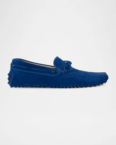 Paul Stuart Men's Dino Suede Driving Shoes In Cobalt