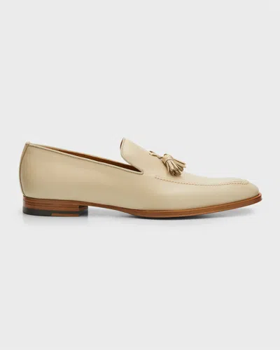 Paul Stuart Men's Major Leather Tassel Loafers In Ivory