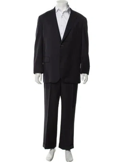Pre-owned Paul Stuart Merino Wool Two-piece Suit In Black