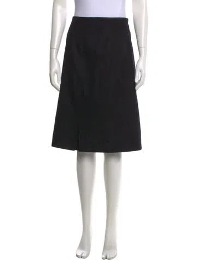 Pre-owned Paul Stuart Midi Length Skirt In Black