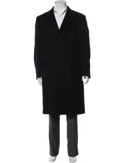 Pre-owned Paul Stuart Overcoat In Black