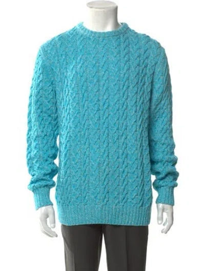 Pre-owned Paul Stuart Patterned Crew Neck Pullover W/ Tags In Blue