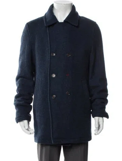 Pre-owned Paul Stuart Peacoat In Blue