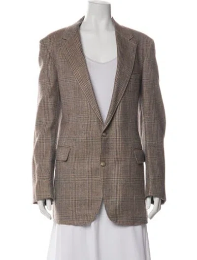 Pre-owned Paul Stuart Plaid Print Blazer In Multi