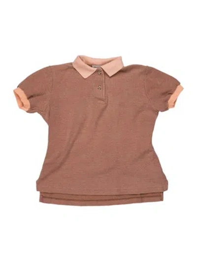 Pre-owned Paul Stuart Printed Collar Polo Shirt In Pink