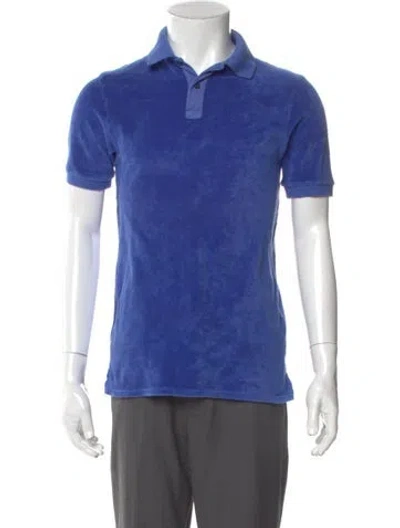 Pre-owned Paul Stuart Short Sleeve Shirt In Blue