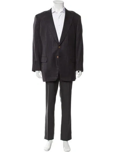 Pre-owned Paul Stuart Silk Blazer In Blue