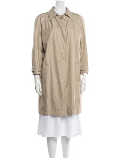 Pre-owned Paul Stuart Silk Trench Coat In Neutrals