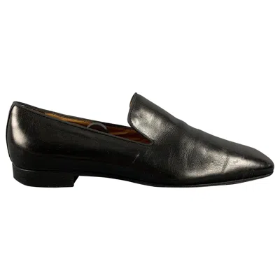 Pre-owned Paul Stuart Size 9.5 Black Leather Loafers