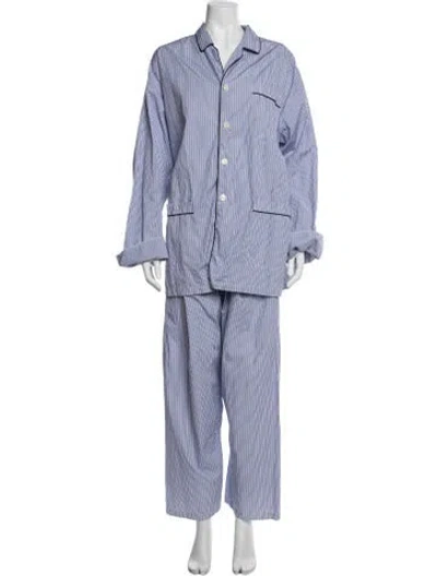 Pre-owned Paul Stuart Striped Set In Blue