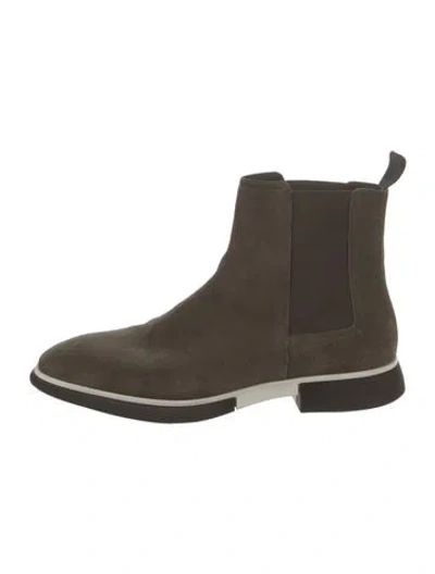 Pre-owned Paul Stuart Suede Chelsea Boots In Green