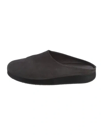 Pre-owned Paul Stuart Suede Slippers In Black