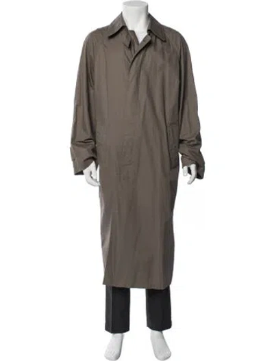 Pre-owned Paul Stuart Trench Coat In Brown