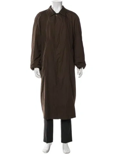Pre-owned Paul Stuart Trench Coat In Brown