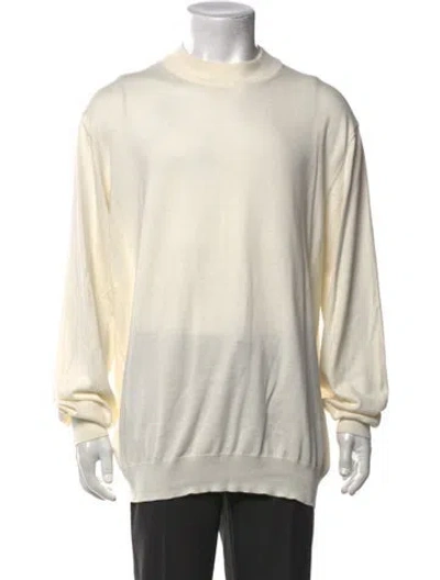 Pre-owned Paul Stuart Turtleneck Long Sleeve Pullover In Neutral