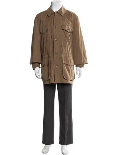 Pre-owned Paul Stuart Utility Jacket In Brown