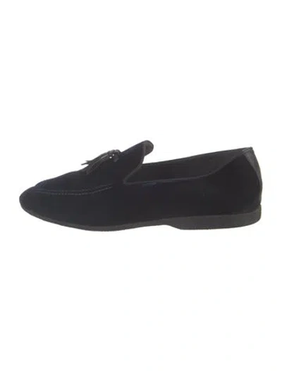 Pre-owned Paul Stuart Velvet Loafers In Blue
