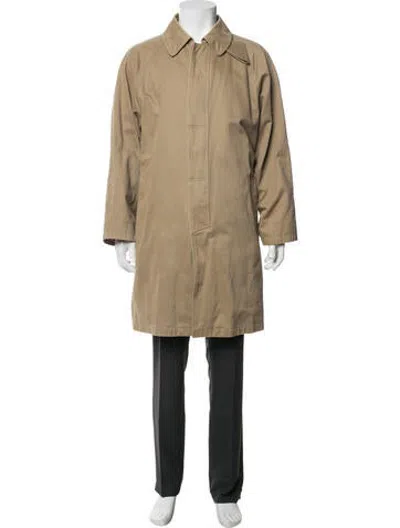 Pre-owned Paul Stuart Vintage Trench Coat In Green