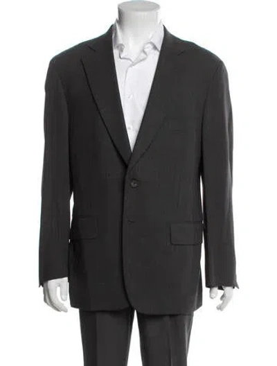 Pre-owned Paul Stuart Vintage Wool Jacket In Gray
