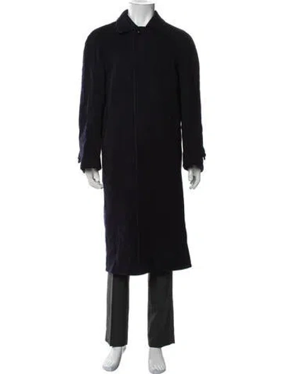 Pre-owned Paul Stuart Virgin Wool Coat In Black