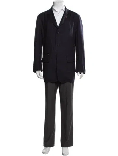 Pre-owned Paul Stuart Virgin Wool Jacket In Blue
