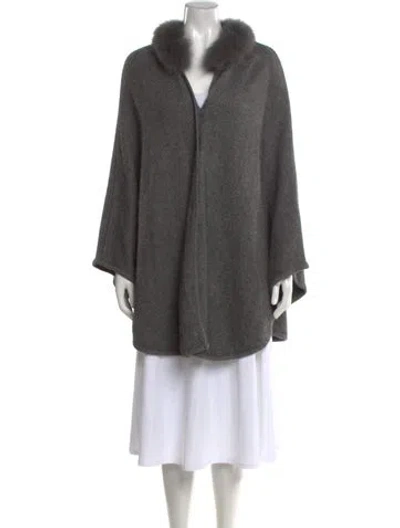 Pre-owned Paul Stuart V-neck Sweater In Gray