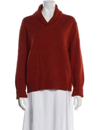 Pre-owned Paul Stuart V-neck Sweater In Orange