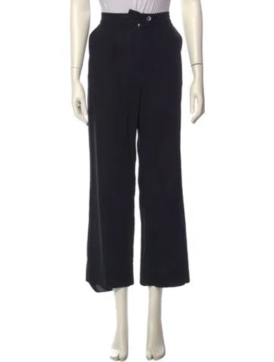 Pre-owned Paul Stuart Wide Leg Pants In Black