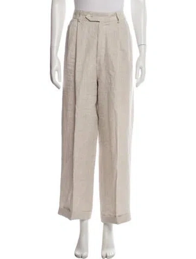 Pre-owned Paul Stuart Wide Leg Pants In Neutral