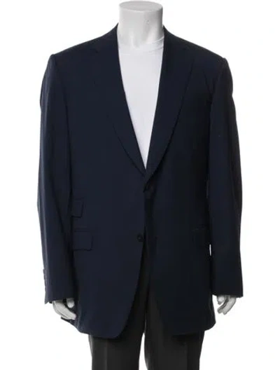Pre-owned Paul Stuart Wool Blazer In Blue