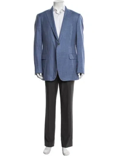 Pre-owned Paul Stuart Wool Blazer In Blue