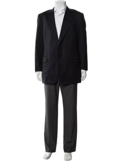 Pre-owned Paul Stuart Wool Blazer In Blue