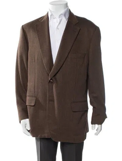Pre-owned Paul Stuart Wool Blazer In Brown
