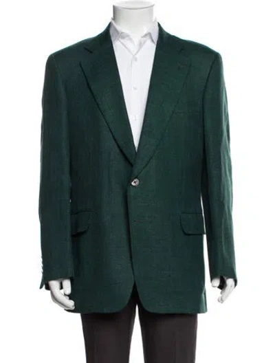 Pre-owned Paul Stuart Wool Blazer In Green