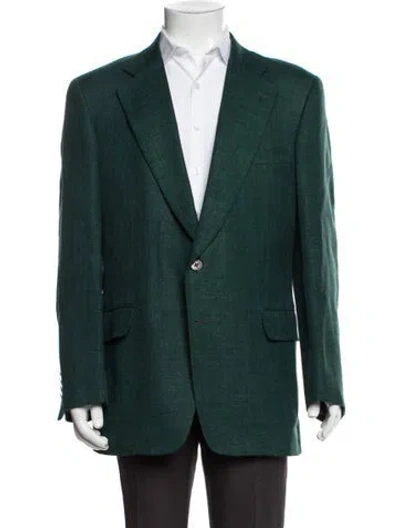 Pre-owned Paul Stuart Wool Blazer In Green