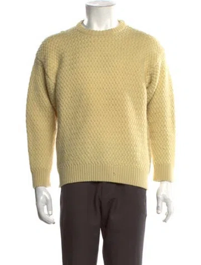 Pre-owned Paul Stuart Wool Crew Neck Pullover In Neutrals