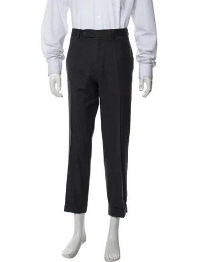 Pre-owned Paul Stuart Wool Dress Pants In Black/grey