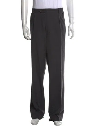 Pre-owned Paul Stuart Wool Dress Pants In Gray