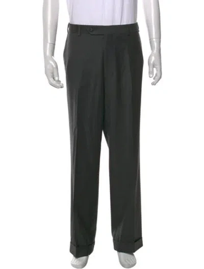 Pre-owned Paul Stuart Wool Dress Pants In Gray