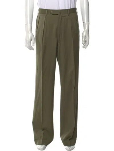 Pre-owned Paul Stuart Wool Dress Pants In Green